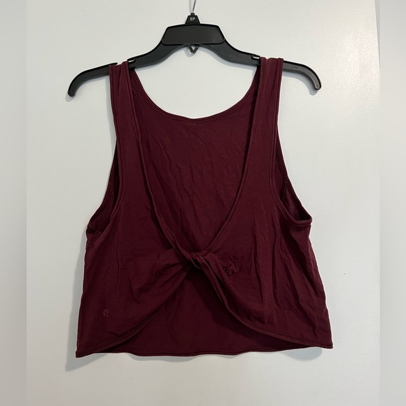 Lululemon cross cross tank top sz 6 maroon - Picture 2 of 3